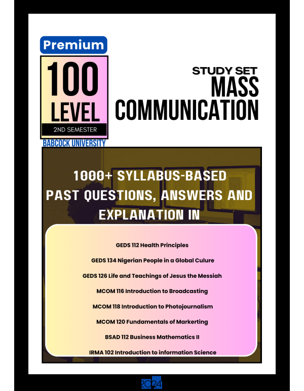 100.2 Mass Communication Study Set