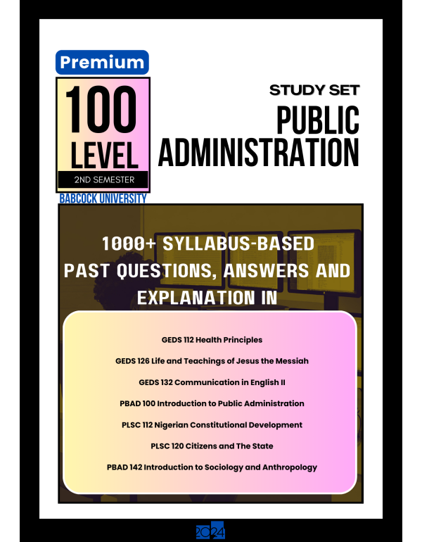 100.2 Public Administration Study Set