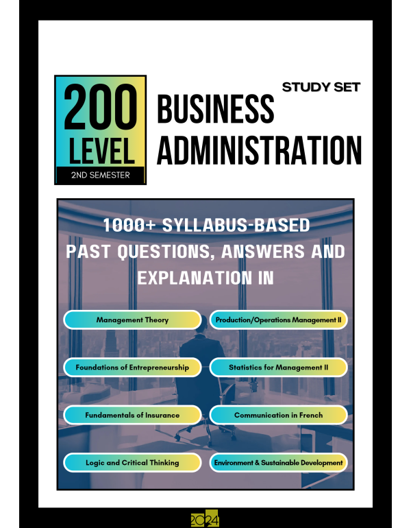 200.2 Business Administration Study Set
