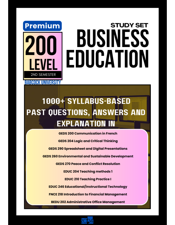 200.2 Business Education Study Set