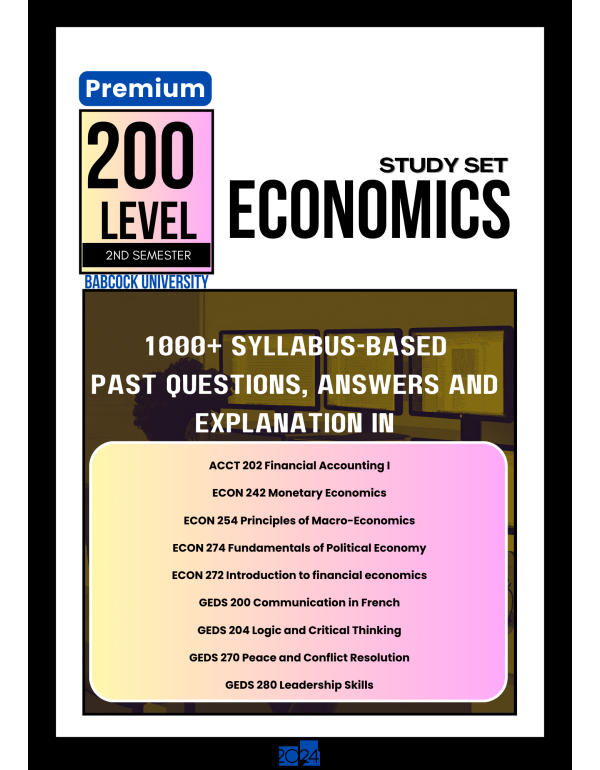 200.2 Economics Study Set