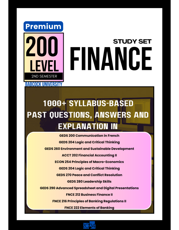 200.2 Finance Study Set