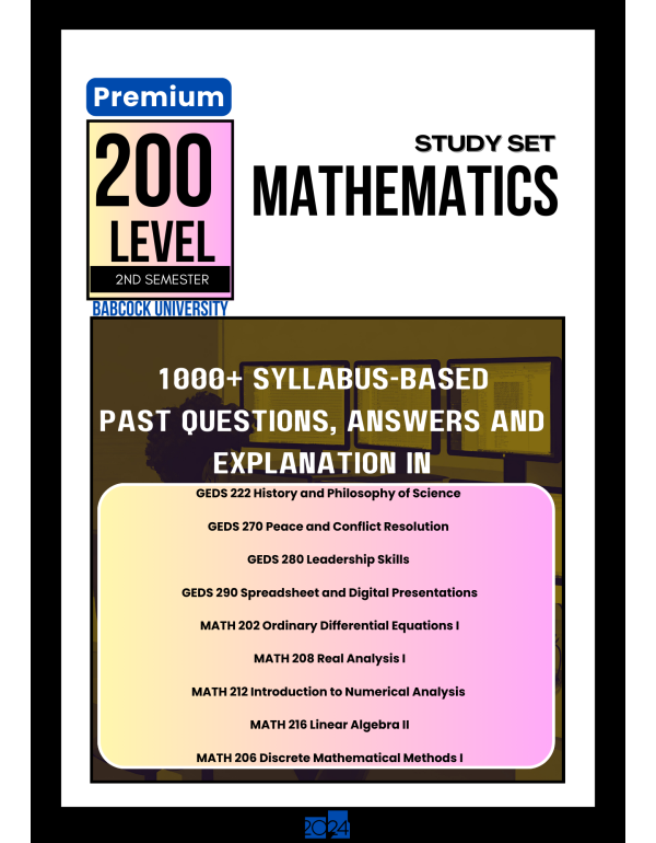 200.2 Mathematics Study Set