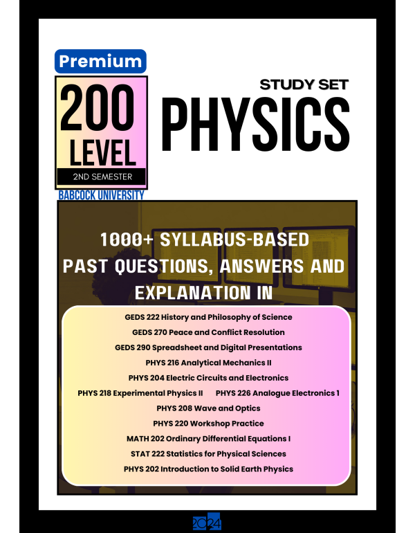 200.2 Physics Study Set