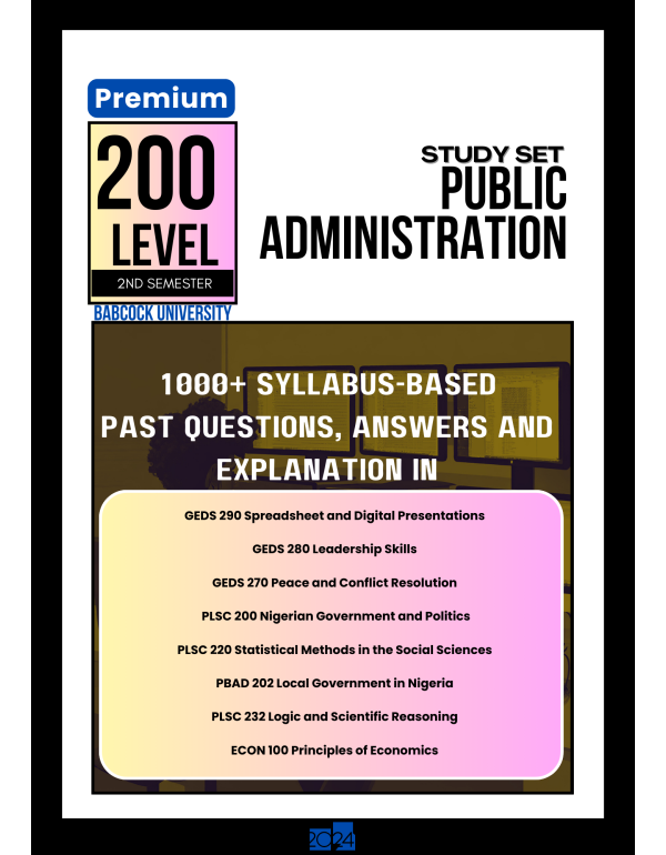 200.2 Public Administration Study Set