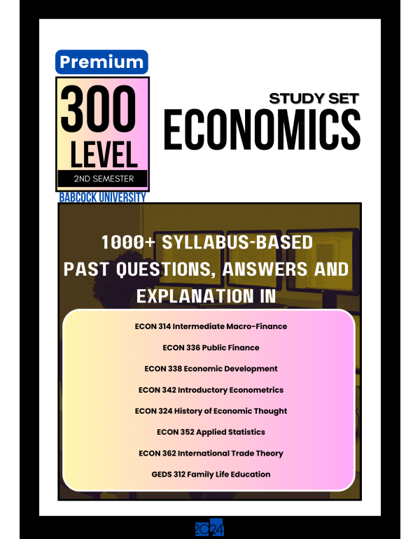 300.2 Economics Study Set