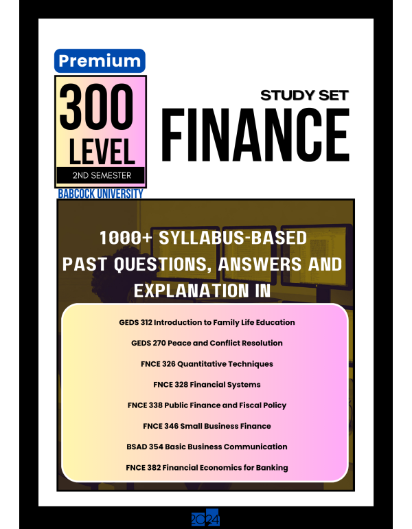300.2 Finance Study Set