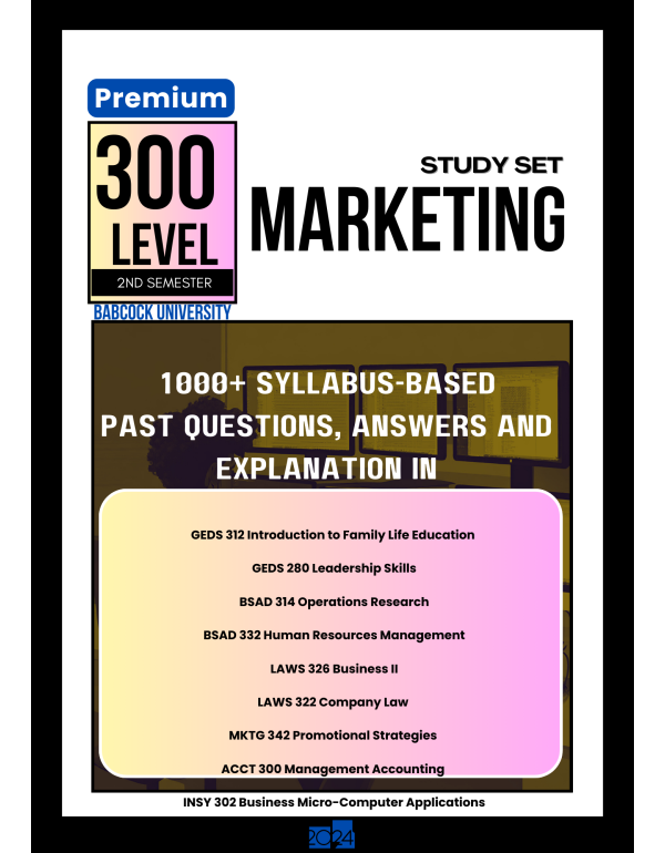 300.2 Marketing Study Set