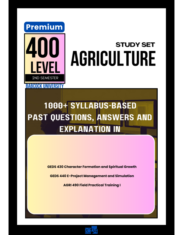 400.2 Agriculture Study Set