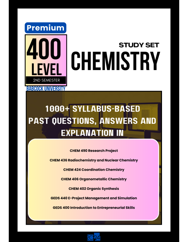 400.2 Chemistry Study Set