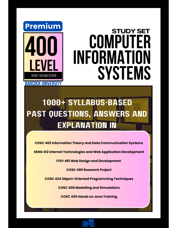 400.2 Computer Information Systems Study Set