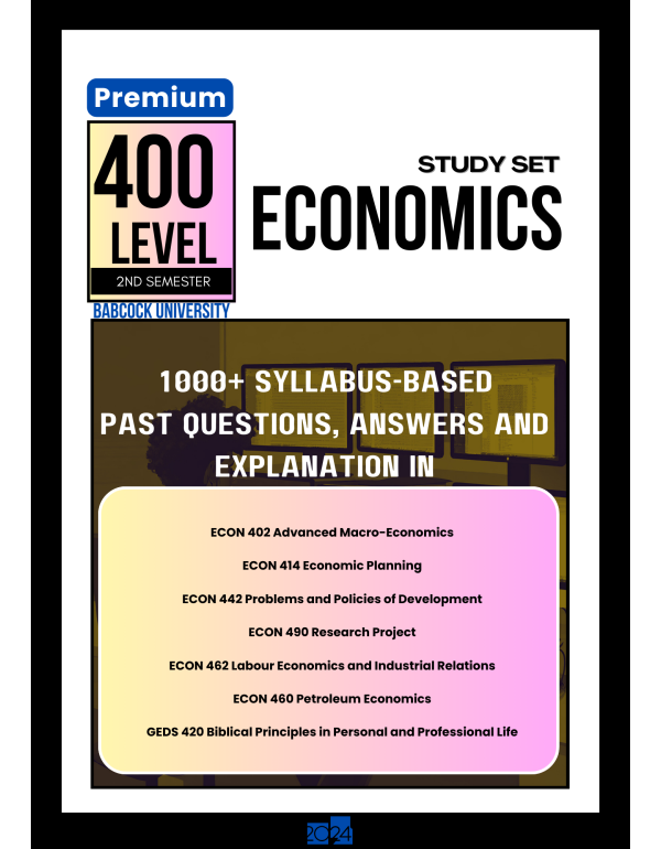 400.2 Economics Study Set