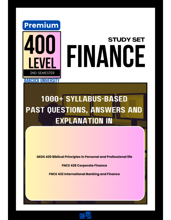 400.2 Finance Study Set