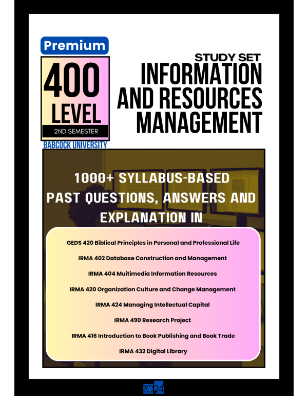 400.2 Information and Resources Management Study S...