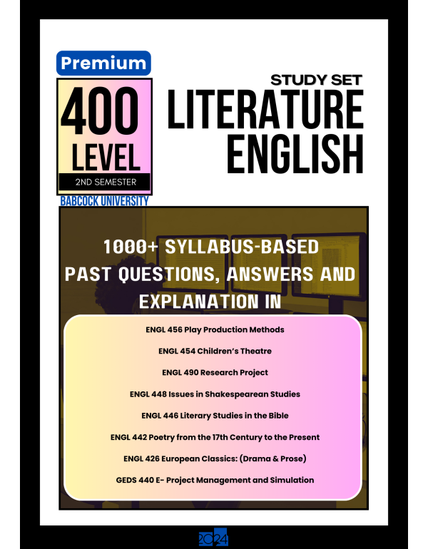 400.2 Literature English Study Set