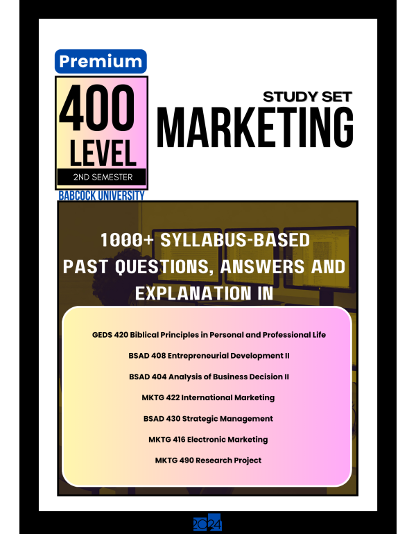 400.2 Marketing Study Set