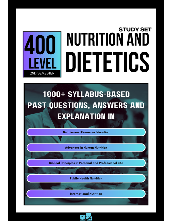 400.2 Nutrition and Dietetics Study Set