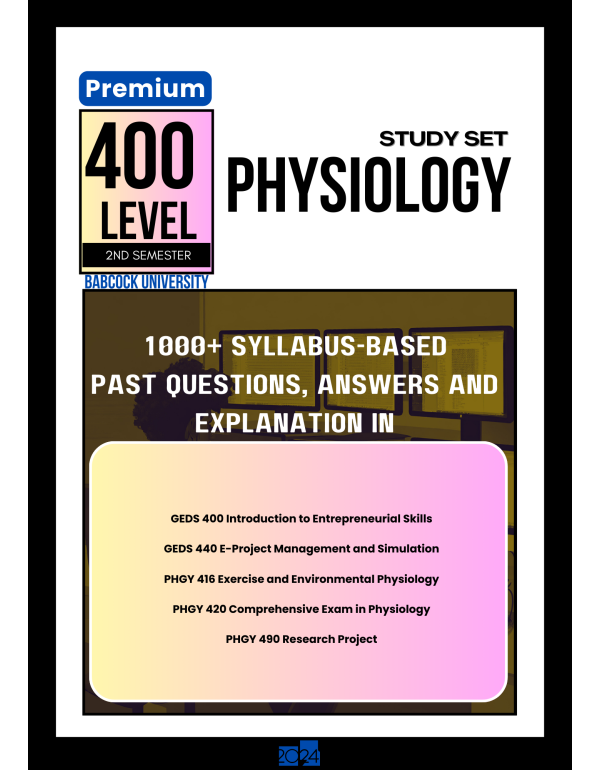 400.2 Physiology Study Set