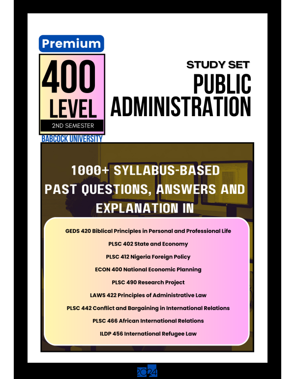 400.2 Public Administration Study Set