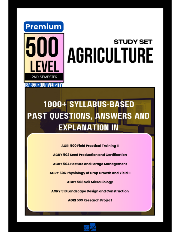 500.2 Agriculture Study Set
