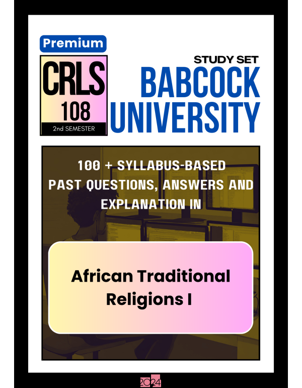 African Traditional Religions I Premium Study Set