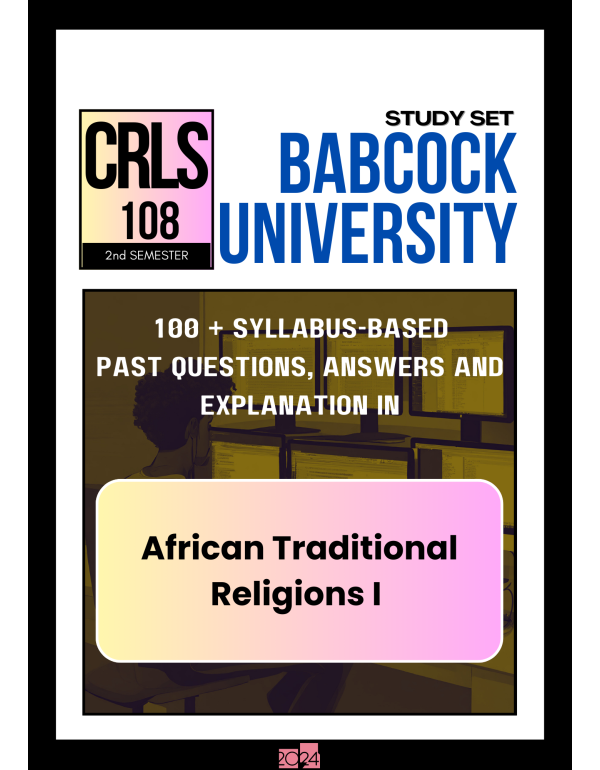 African Traditional Religions I Study Set