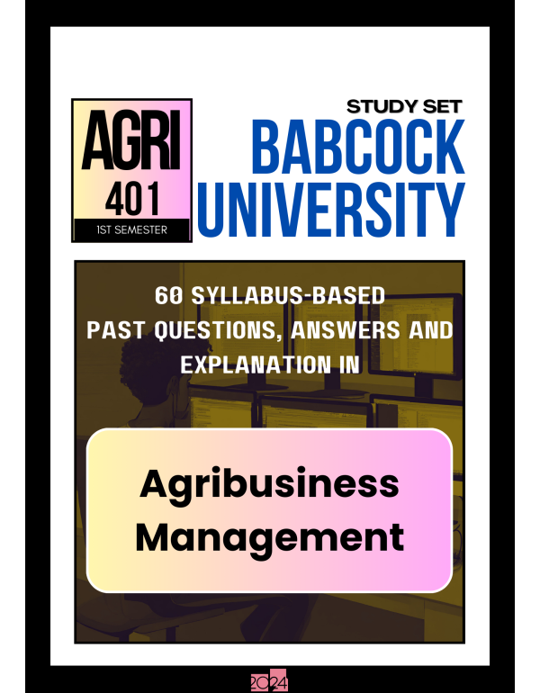 Agribusiness Management Study Set
