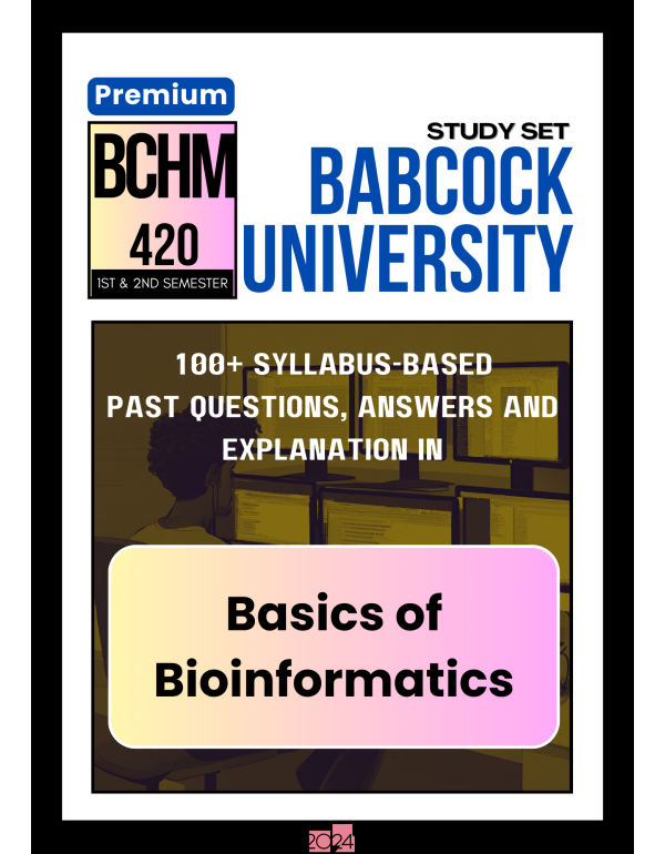 Basics of Bioinformatics Premium Study Set