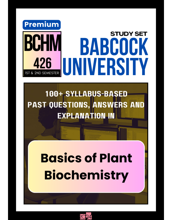 Basics of Plant Biochemistry Premium Study Set