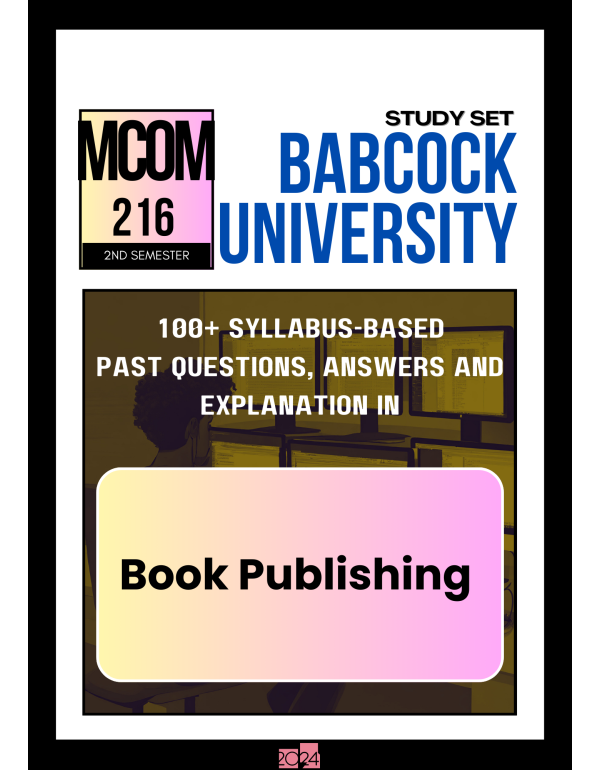 Book Publishing Study Set