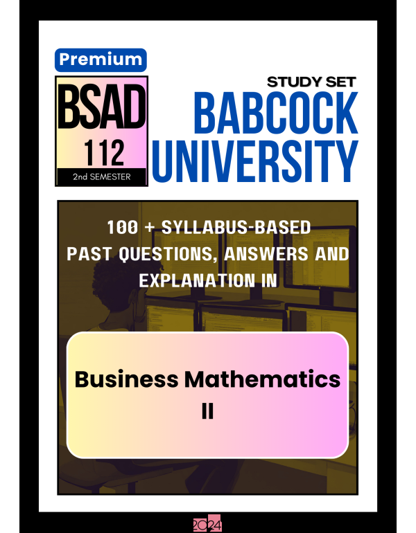 Business Mathematics II Premium Study Set