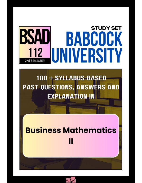 Business Mathematics II Study Set