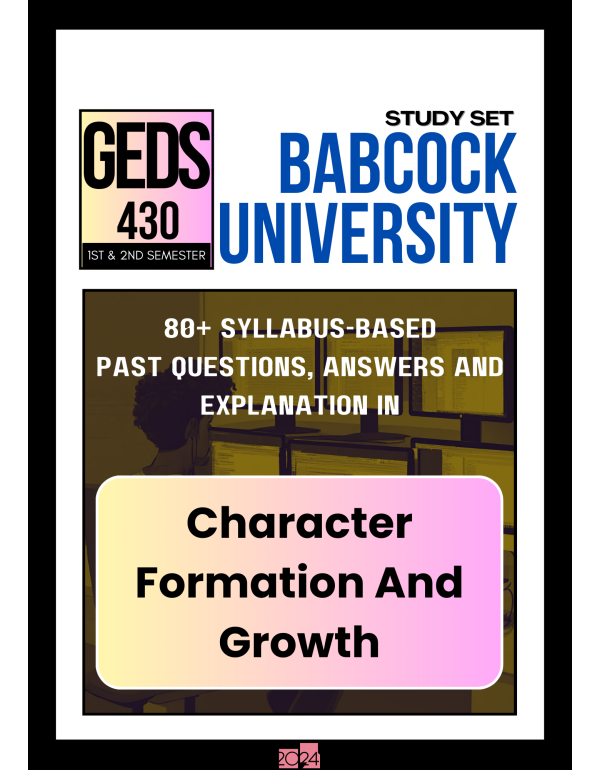 Character Formation And Growth Study Set