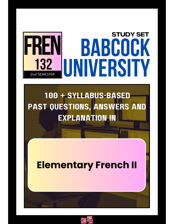 Elementary French II Study Set
