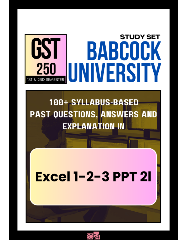 Excel 1-2-3 PPT 2l Study Set