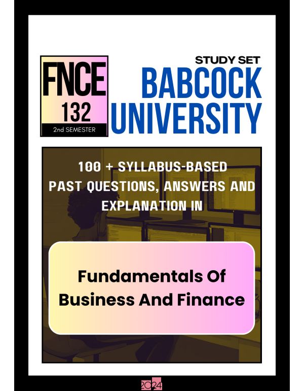 Fundamentals Of Business And Finance Study Set