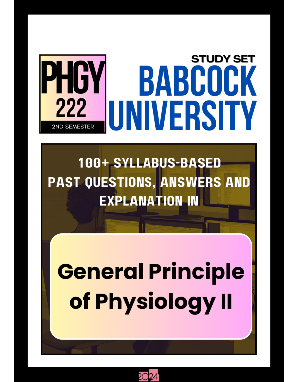 General Principle of Physiology II Study Set