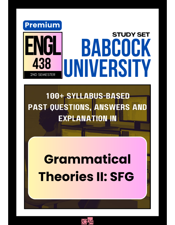 Grammatical Theories II_ SFG  Premium Study Set