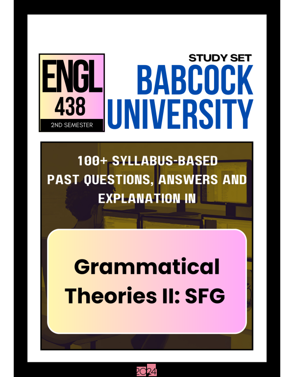 Grammatical Theories II_ SFG Study Set