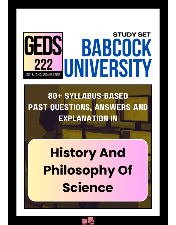 History And Philosophy Of Science Study Set