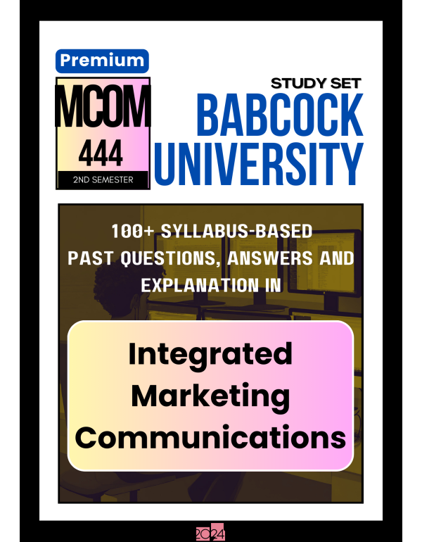 Integrated Marketing Communications Premium Study ...
