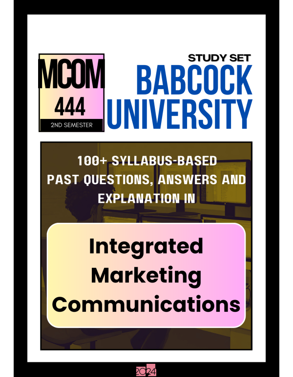 Integrated marketing communications Study Set