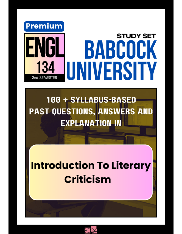 Introduction To Literary  Criticism Premium Study ...