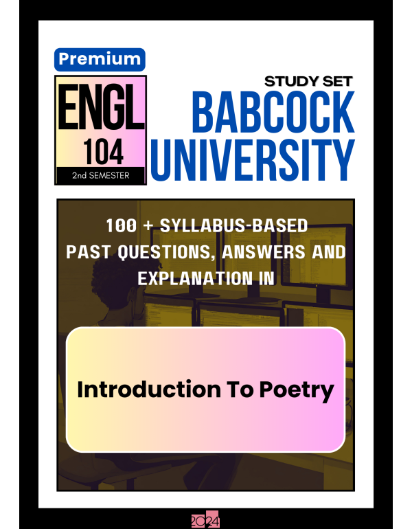 Introduction To Poetry Premium Study Set