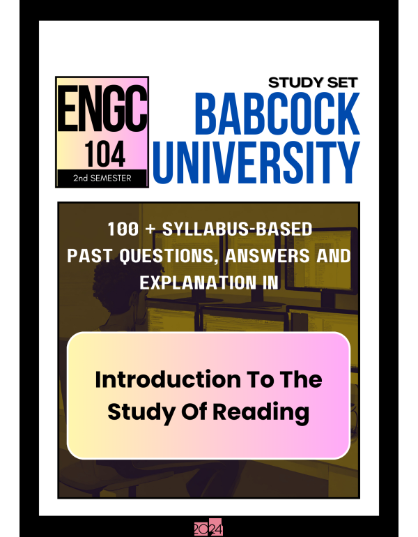 Introduction To The Study Of Reading Study Set
