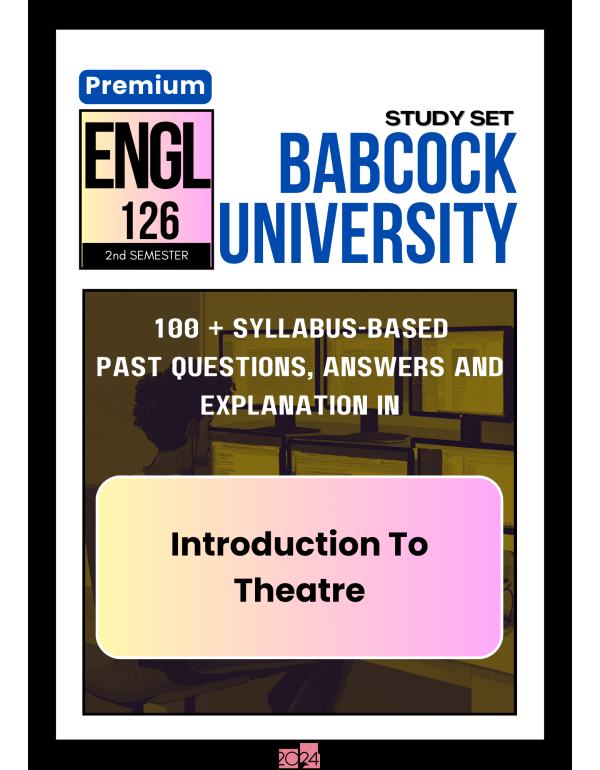 Introduction To Theatre Premium Study Set