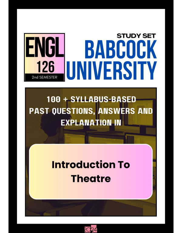 Introduction To Theatre Study Set