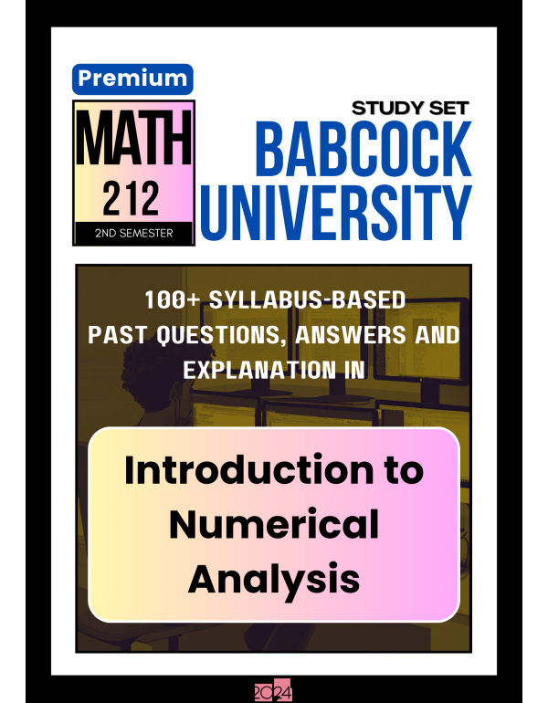 Introduction to Numerical Analysis Premium Study S...