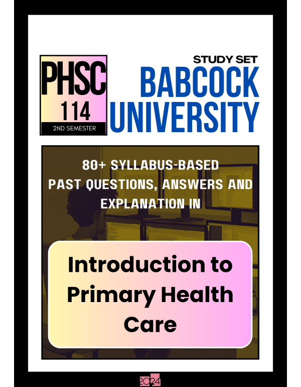 Introduction to Primary Health Care Study Set