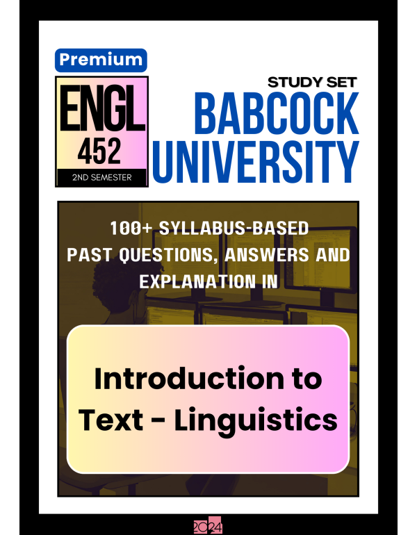 Introduction to Text - Linguistics Premium Study S...